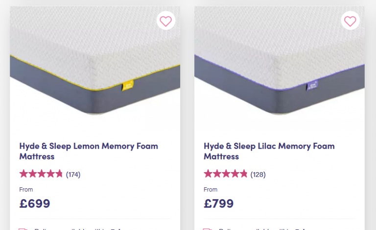 hyde & sleep lemon memory foam mattress